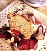 Strawberry Shortcake at Old Fisherman's Grotto.